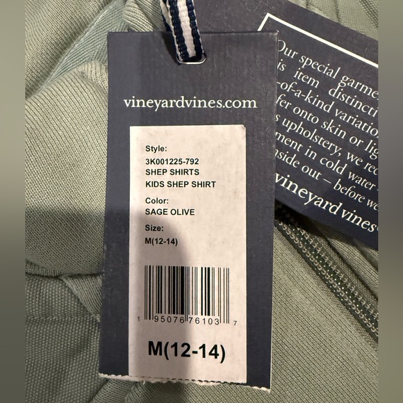 NWT Kids Medium (12-14) Vineyard Vines Quarter Zip Shep Sweatshirt - Picture 2 of 4